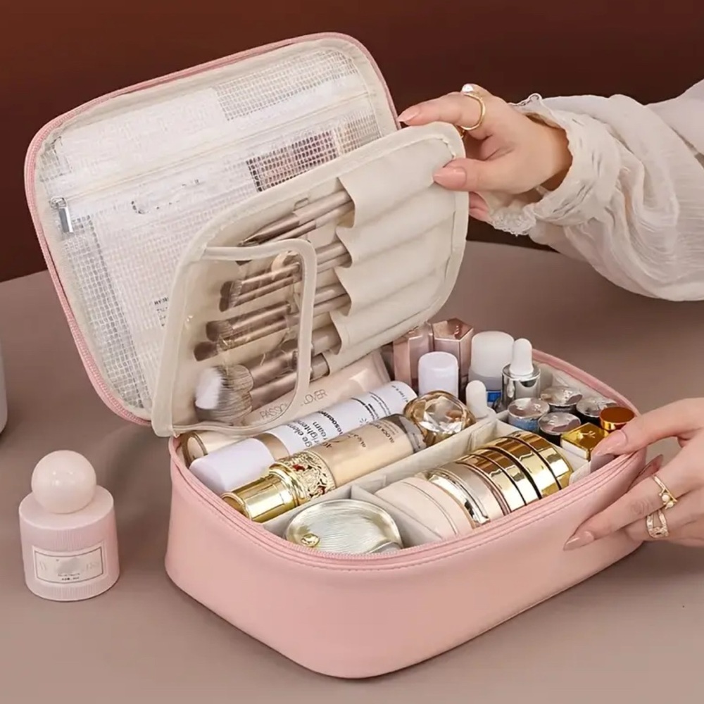 Pink Makeup Organizer Bag